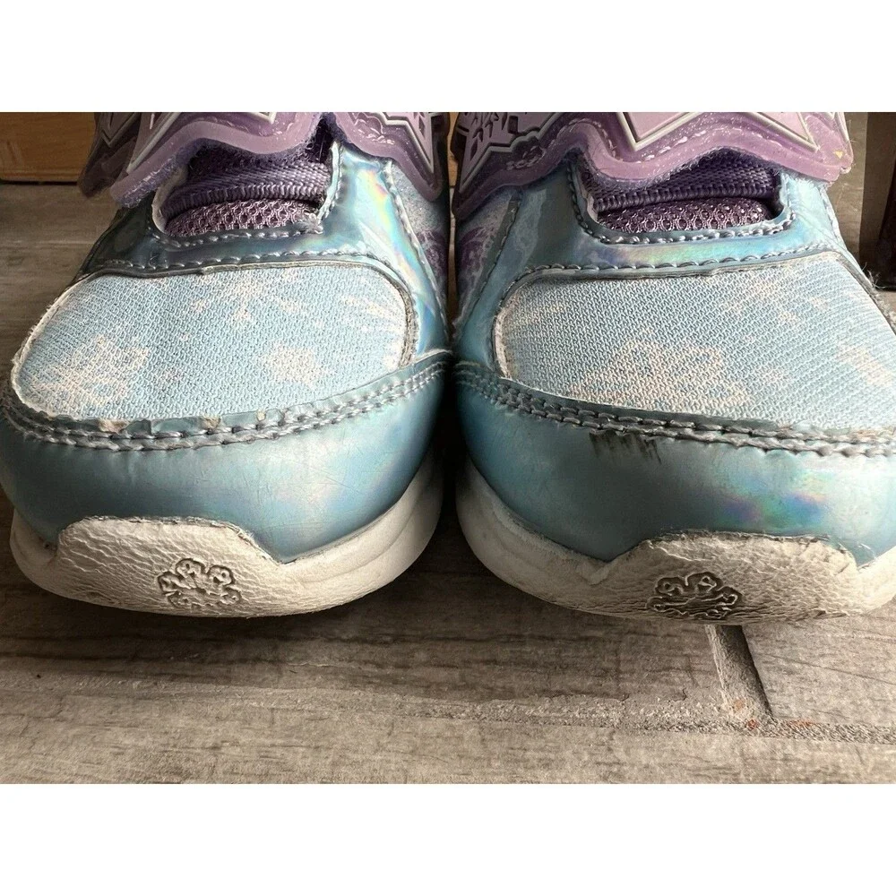 Disney Girls' Frozen Sneakers Easy On Light Up Shoes Toddler Purple Elsa Anna 11